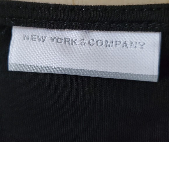 NY&C NEW YORK & COMPANY Black Short Sleeve Casual Dress Size Small - Picture 3 of 8